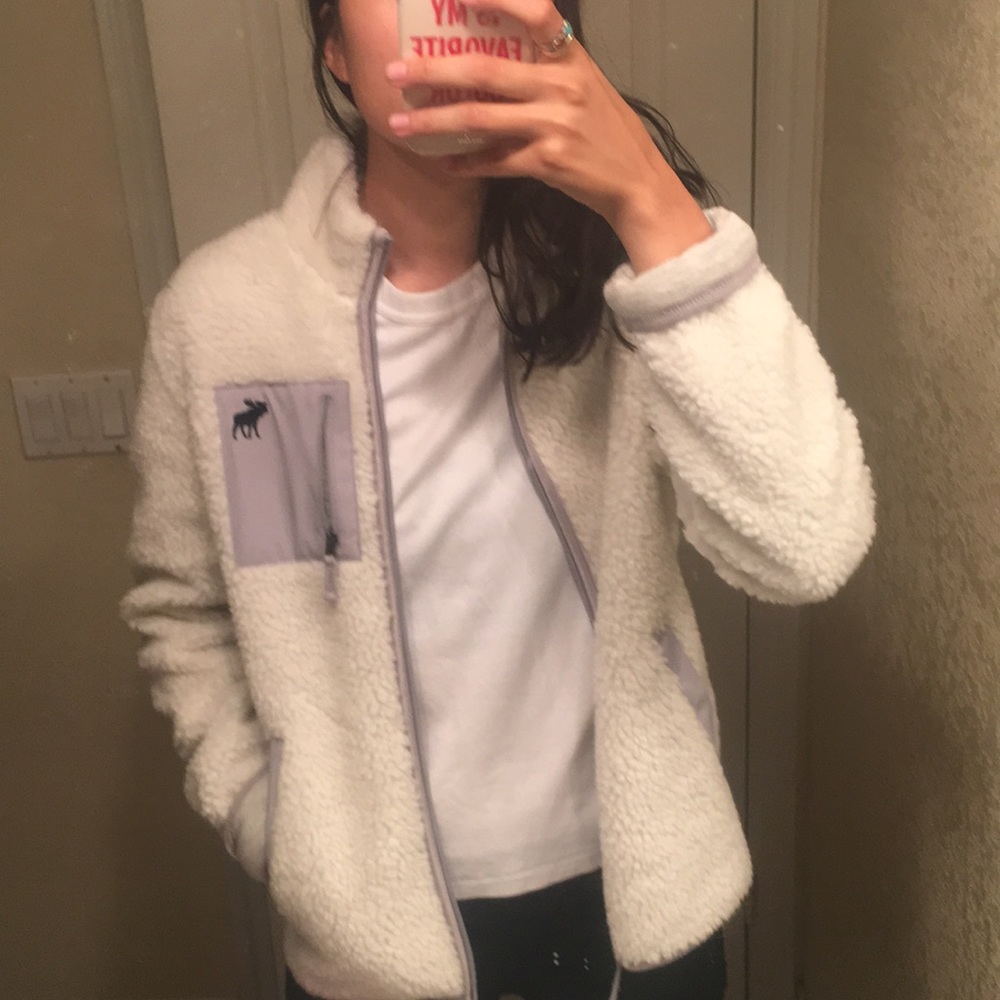 NWT Abercrombie fleece lined zip jacket - Picture 4 of 4